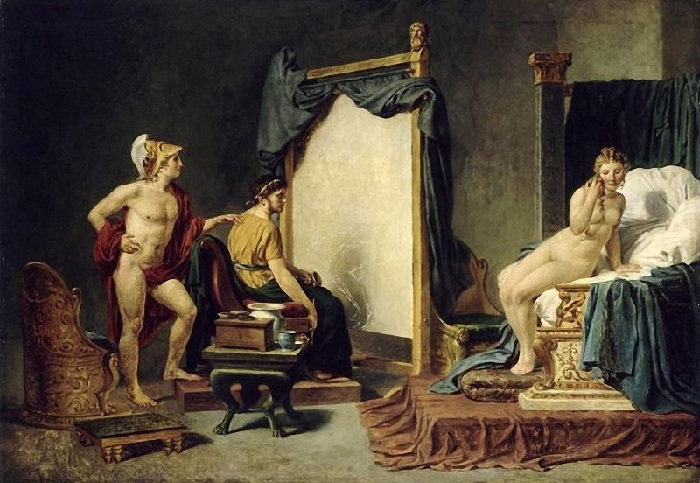 Апеллес пишет Кампаспу в присутствии Александра Великого. (1813-23). Автор: Жак-Луи Давид.