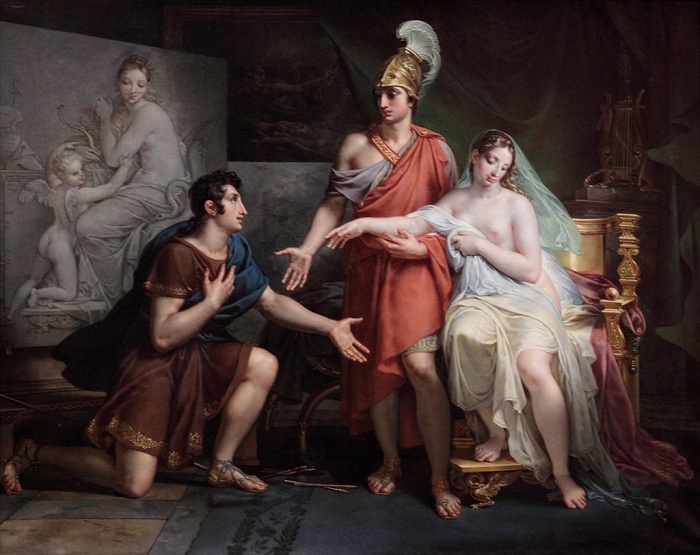 Александр Великий уступает Апеллесу Кампаспу. (1822). Автор: Шарль Мейнье.