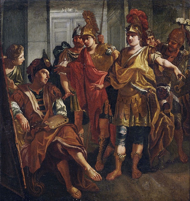 Александр Великий и Апеллес. Неизвестный художник.