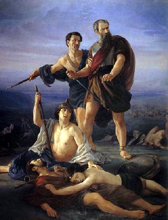 Гибель Саула и его сына. (1848). Автор: Эли Маркузе.