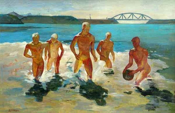 «Обеденный перерыв в Донбассе». (1935 год). Автор: Александр Дейнека.