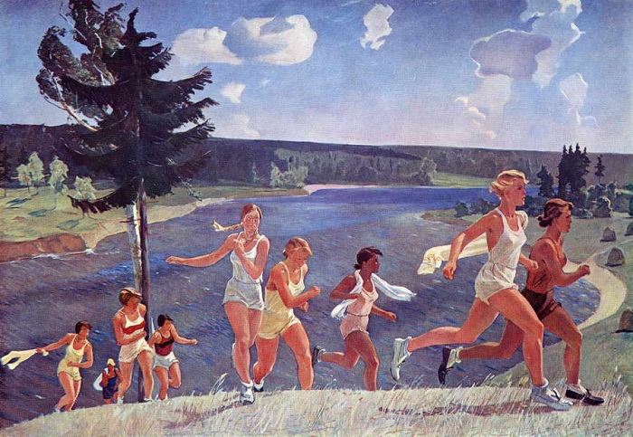 «Раздолье». (1944 год). Автор: Александр Дейнека.