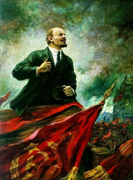 «В. И. Ленин на трибуне». Автор: А. Герасимов.