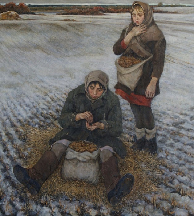 «Колоски». (Трудные годы). (1985 г.). Автор: Алатов Станислав Иосифович. 