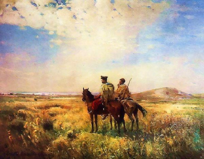 «Сторожа Запорожских вольностей». (1890 г.). Автор: Сергей Васильковский.