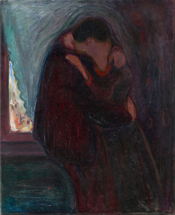 «Поцелуй» (1897 год). Автор: Эдвард Мунк. 