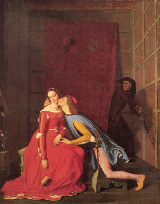  «Паоло и Франческа» (1819 год). Автор: Жан Огюст Доминик Энгр.