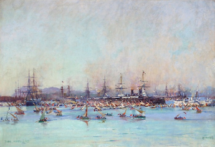 Русская эскадра в Тулоне в 1893 году. (1893). Автор: Гриценко Н. Н. 