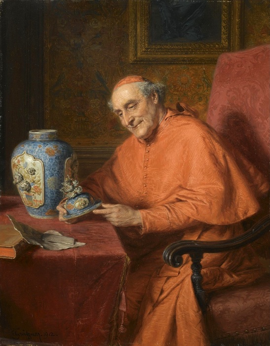 Кардинал в образе любителя искусства. Автор: Эдуард фон Грютцнер.