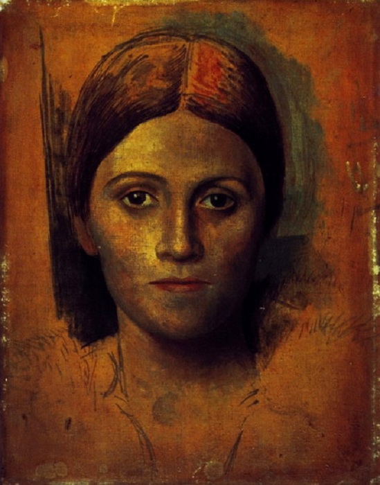 Портрет Ольги Хохловой. (1918 год).  Автор Пабло Пикассо.