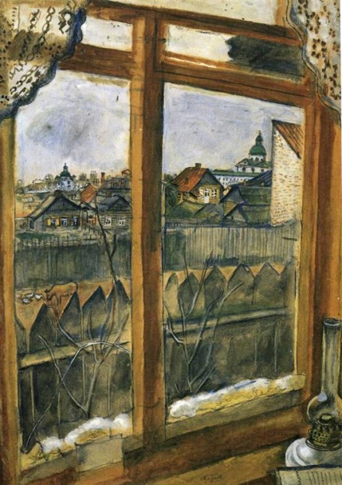 «Окно. Витебск». (1908 год). Автор: Марк Шагал.