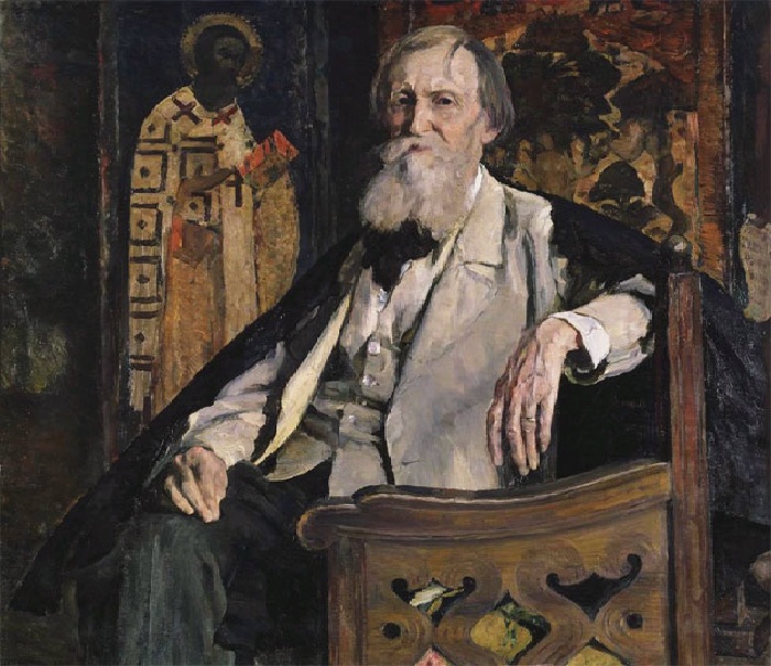 «Портрет художника В.М. Васнецова» (1925 год). Автор:Михаил Нестеров. 