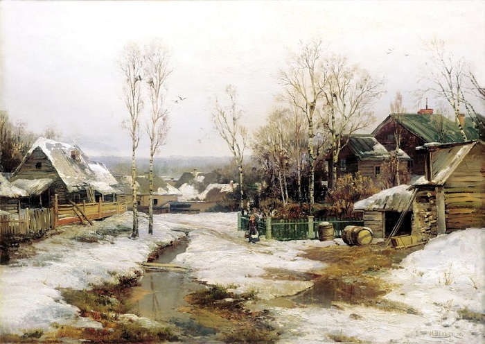 «Весна в окрестностях Петербурга». (1896 год). Автор: Иван Вельц.