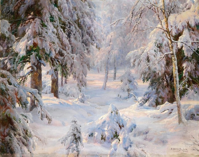 «Зимнее солнце». (1919 год). Автор: Иван Вельц.