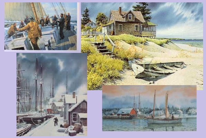 Морские и речные пейзажи Charlesа L.Petersonа.