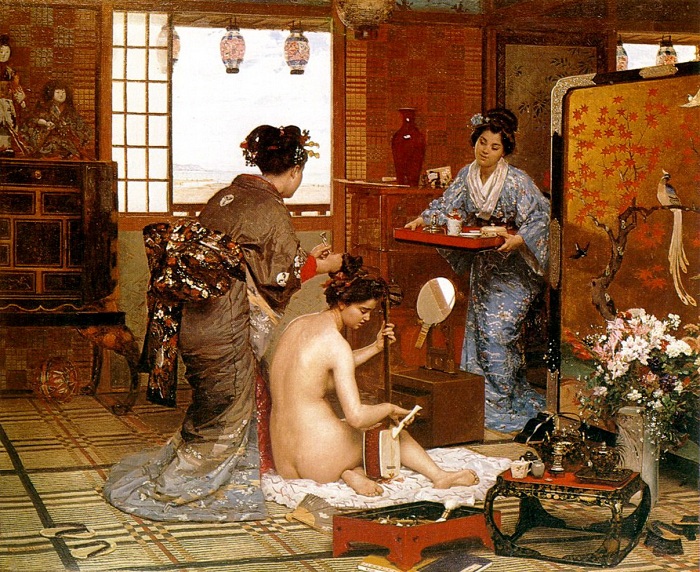 «Японский туалет». (1875 год). Автор: Фирмен-Жирар. 