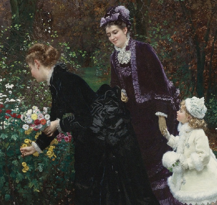  «В саду». (1875 год). Автор: Фирмен-Жирар.