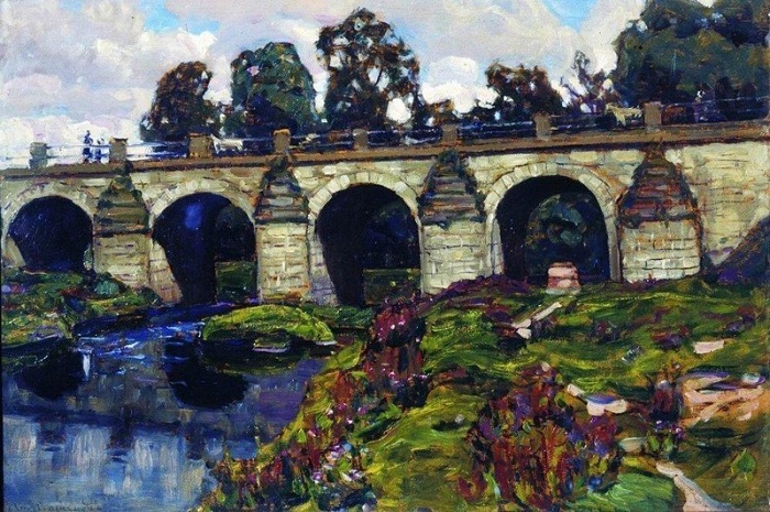 Дворцовый мост XVIII века через реку Яузу. Лефортово. 1920-е.