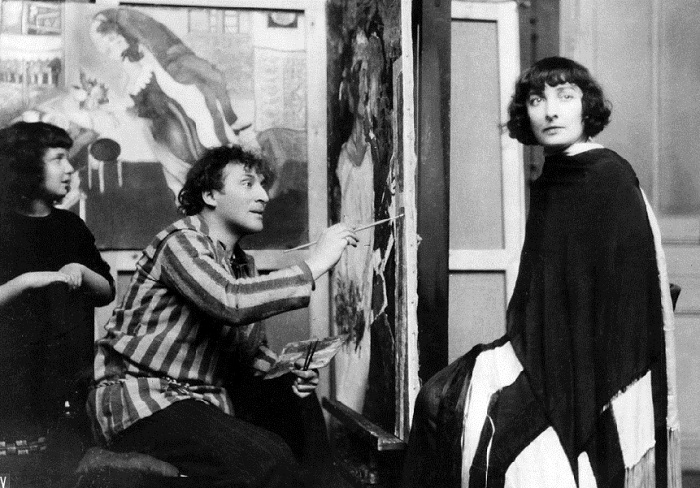  Марк Шагал с Беллой и дочерью Идой.