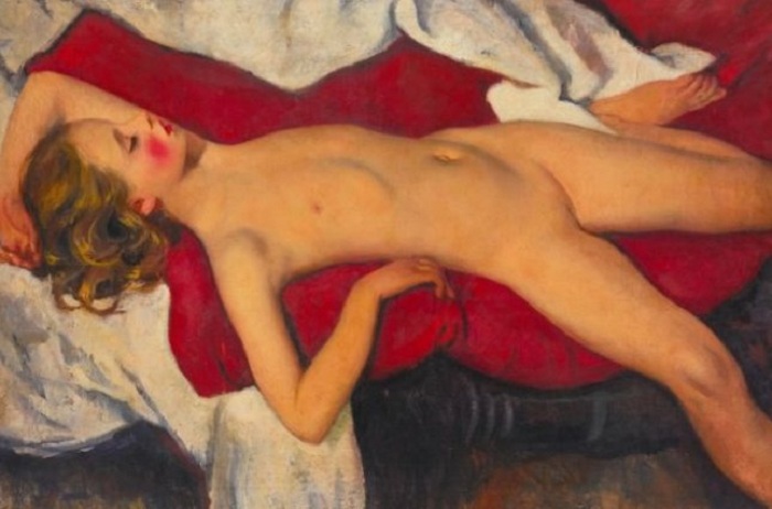 «Спящая девочка». (1923). Автор: Зинаида Серебрякова.