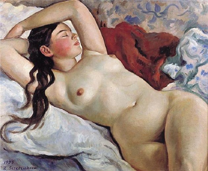 Спящая обнаженная. (1935). Автор: Зинаида Серебрякова.