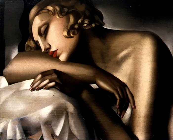 Спящая женщина.(1932). Автор: Тамара де Лемпицка.