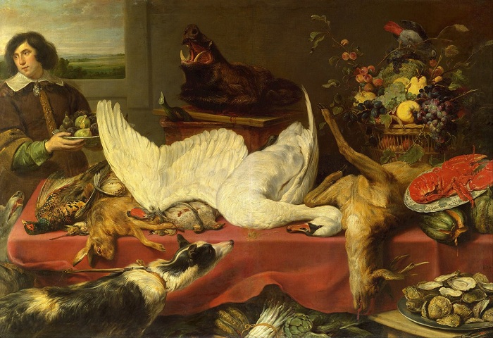 «Натюрморт с лебедем». (1640-е) (Москва, ГМИИ им.Пушкина). Автор: Франс Снейдерс.