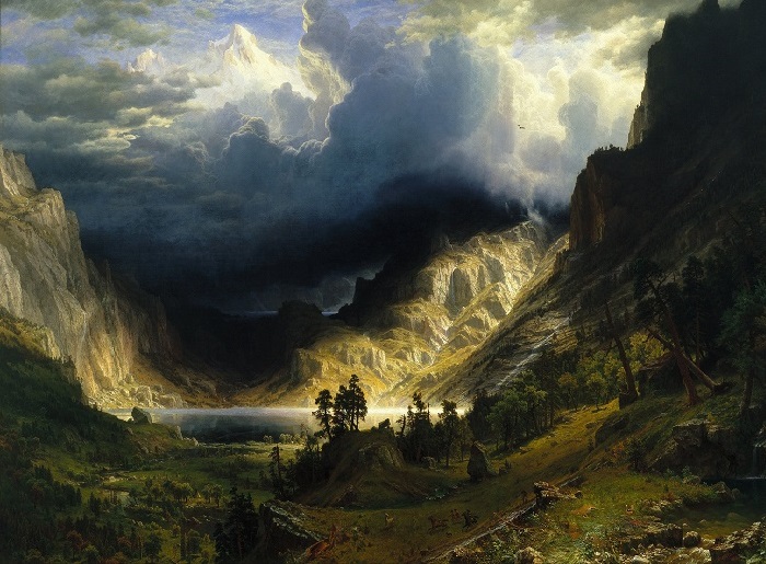 «Буря в Скалистых горах, пик Розали», 1866 год.  Художник: Альберт Бирштадт.