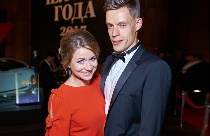 Юрий Дудь с женой Ольгой.