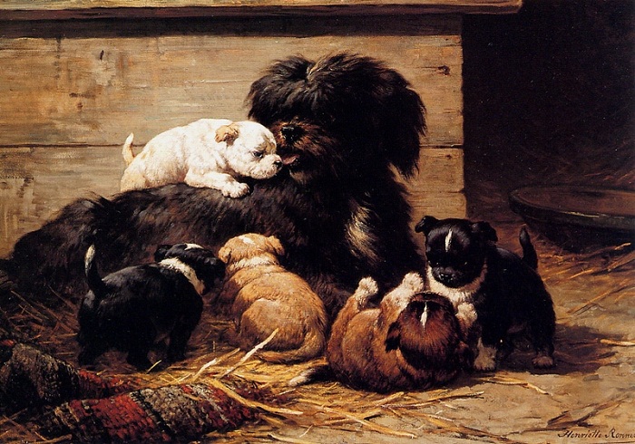 «Собака со щенками». Автор: Генриетта Роннер-Книп.