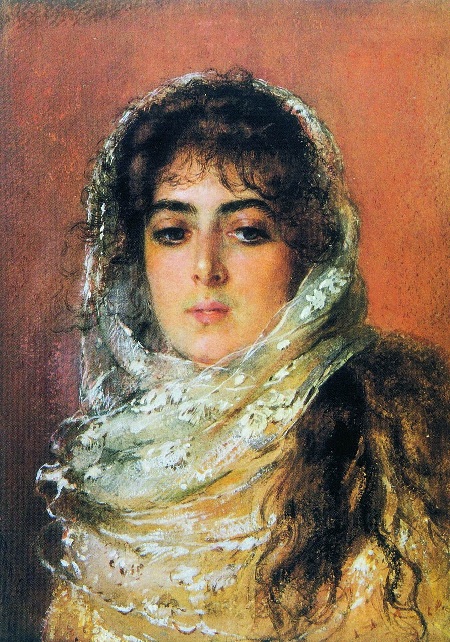 Портрет жены художника Юлии Павловны Маковской. (1887). Автор: К.Е. Маковский.