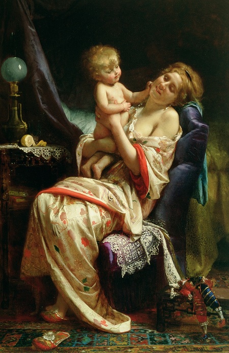Материнство. (1873). Автор: Leon Bazile Perrault.
