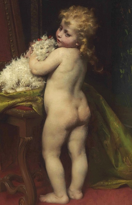 Собачий компаньон (A Canine Companion). (1889). Автор: Leon Bazile Perrault.