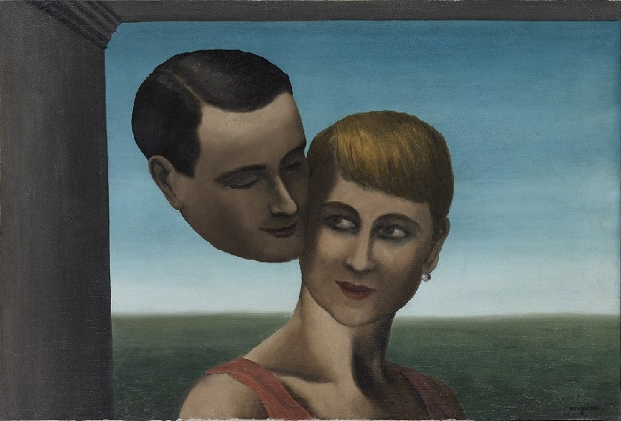 Рене Магритт. Третья картина из серии «Влюблённые», 1928 год.