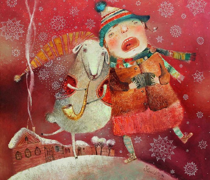 Рождественский вечер. Автор: Анна Силивончик. | Фото: evg-crystal.ru.
