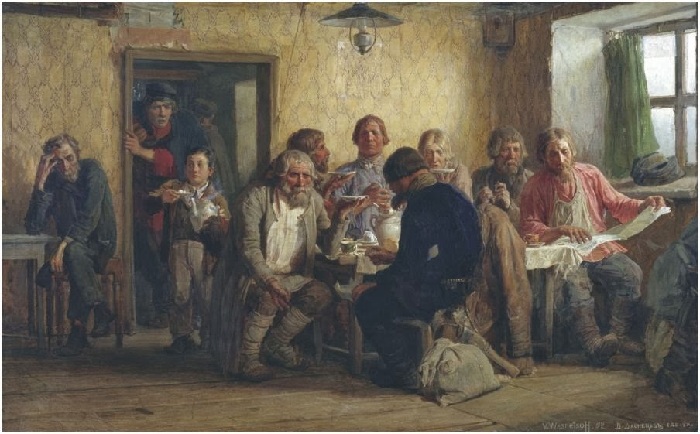  «В харчевне». (1874 год). Автор: Виктор Васнецов.