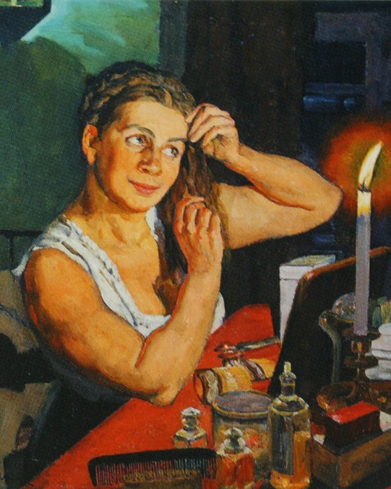 Портрет жены художника.  Автор: Константин Юон.
