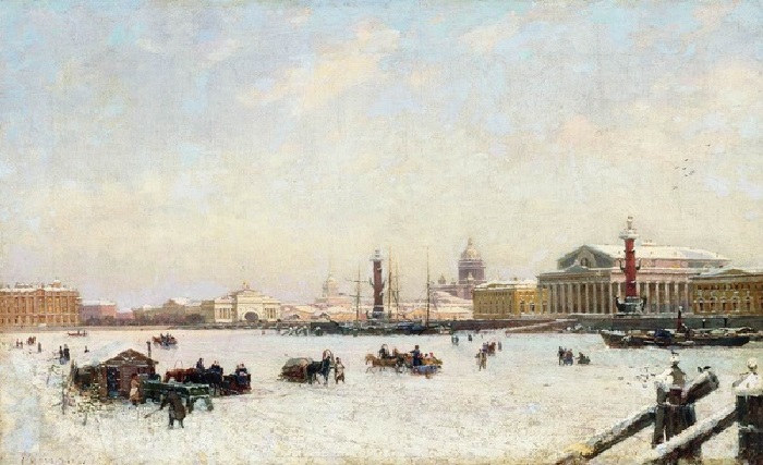 «Петербург зимой», 1898 Челябинская областная картинная галерея. Автор: Александр Беггров.