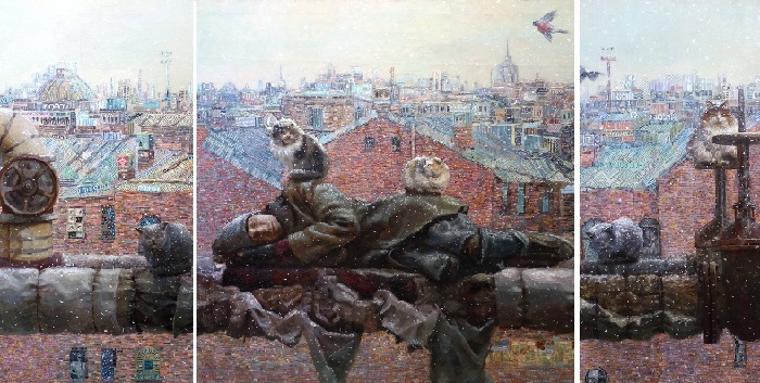 Триптих «Жизнь на улице». Реалистический сюрсимволизм от Андрея Шатилова.