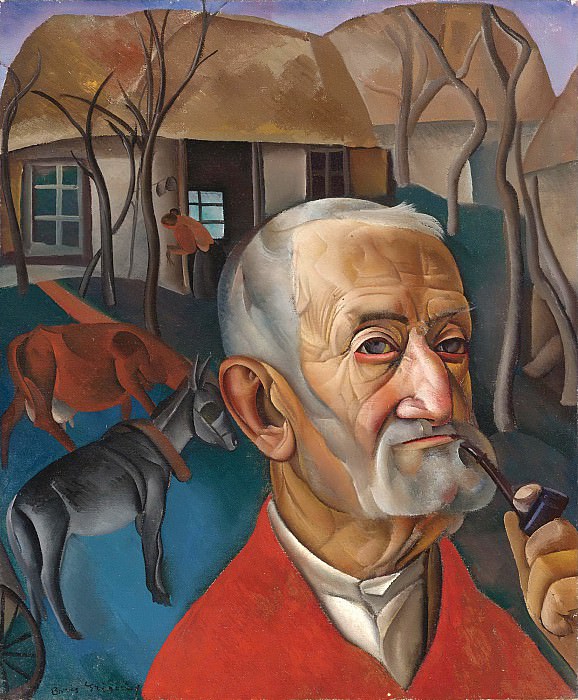 Б.Д. Григорьев.  «Мужчина с трубкой». Sotheby’s, Нью-Йорк, 03.11.2008. Продано - $1 142 500.
