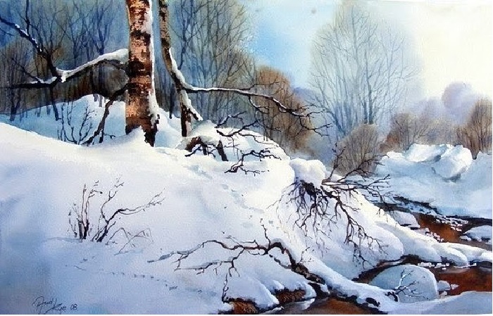 Зимний пейзаж от Aud Rye.