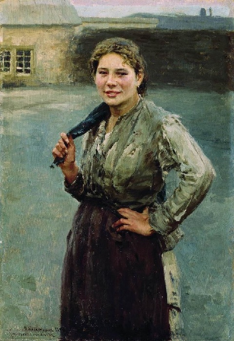 «Шахтерка». (1894 год). Автор: Николай Касаткин.