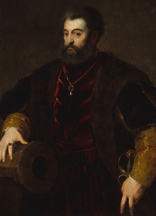 Портрет Альфонсо Д'Эсте, герцога Феррарского. Автор: Тициан Вечеллио.