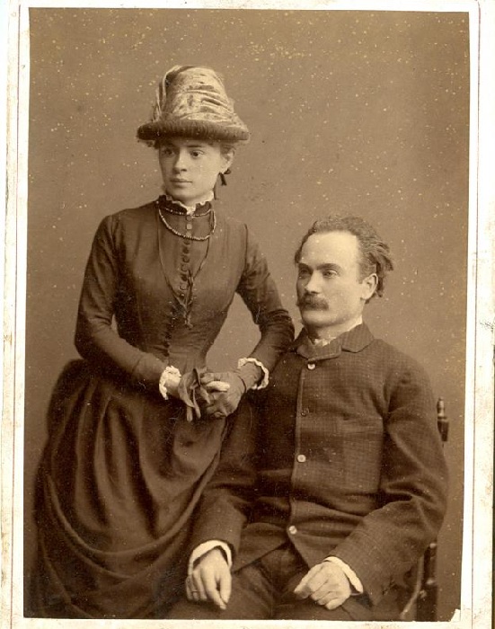 Иван Франко и его жена Ольга Хоружинская-Франко.