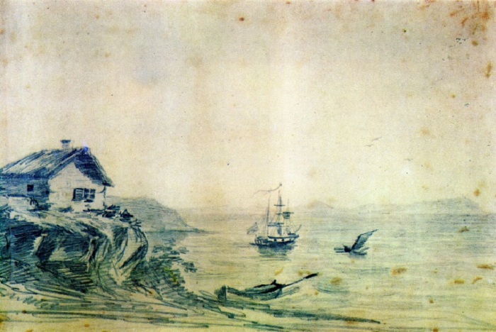 Тамань. Масло. (1837 год). Автор: М.Ю. Лермонтов.
