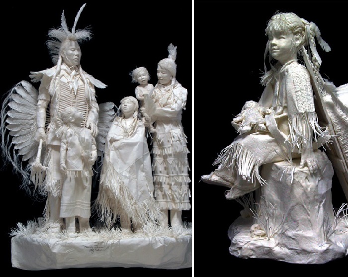Бумажные скульптуры от Пэтти и Аллена Экман.