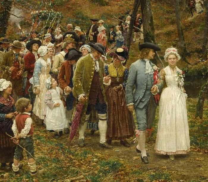 «Свадебная процессия». Фрагмент.