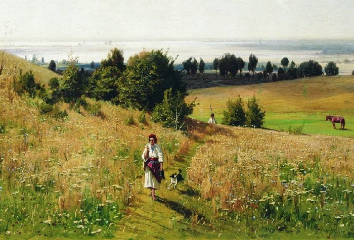 «Малороссийский пейзаж». (1887 год). Художник: Владимир Орловский.