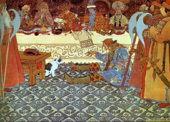 Иван Билибин. Пир у царя Салтана. 1904. 
