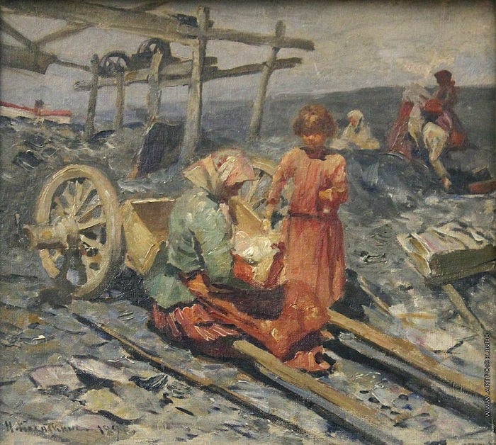 «Сбор угля». Автор: Николай Касаткин.